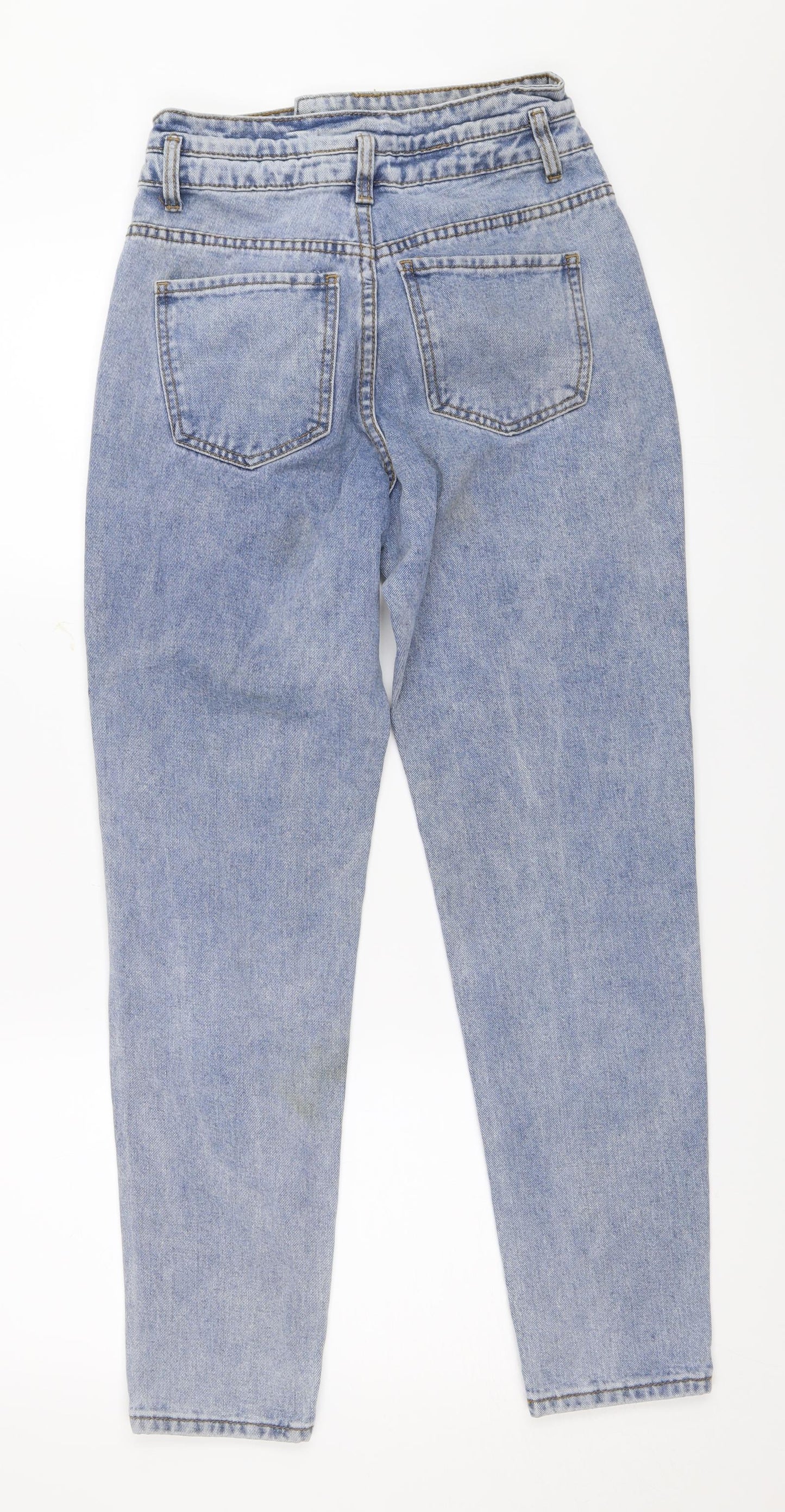 PRETTYLITTLETHING Womens Blue  Denim Mom Jeans Size 6 L28 in