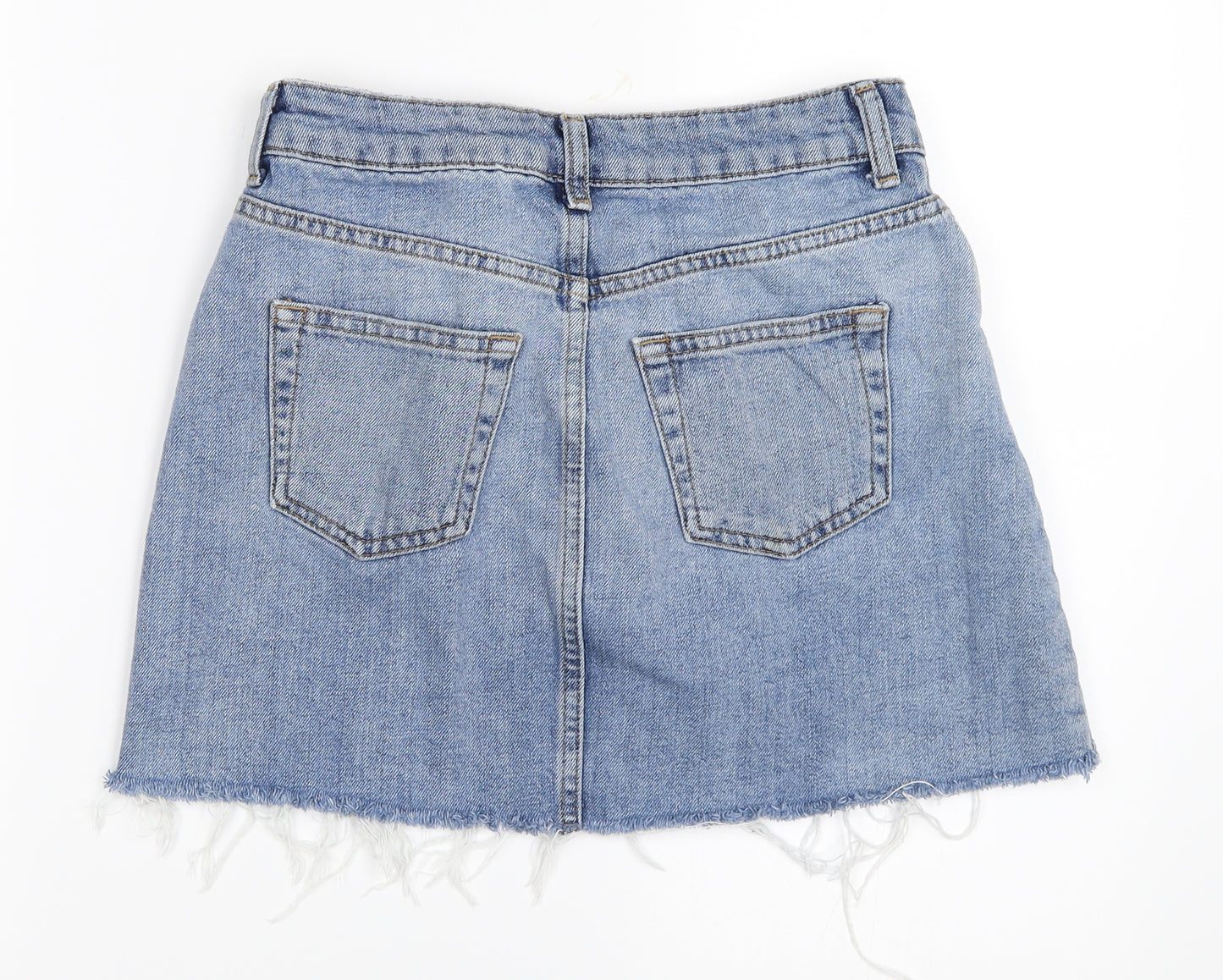 Topshop Womens Blue  Denim Mini Skirt Size 36