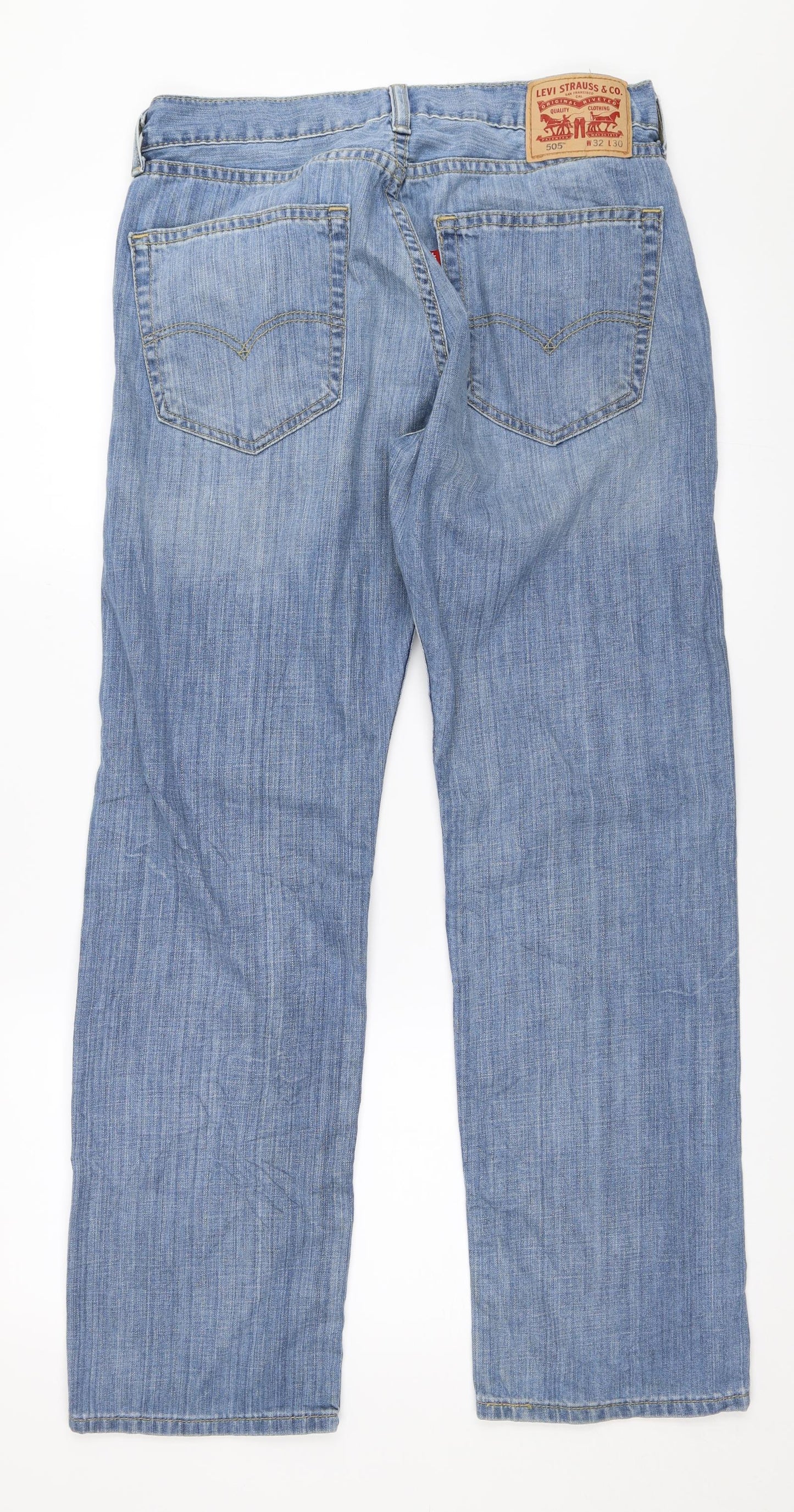 Levi's Mens Blue  Denim Straight Jeans Size 32 in L30 in