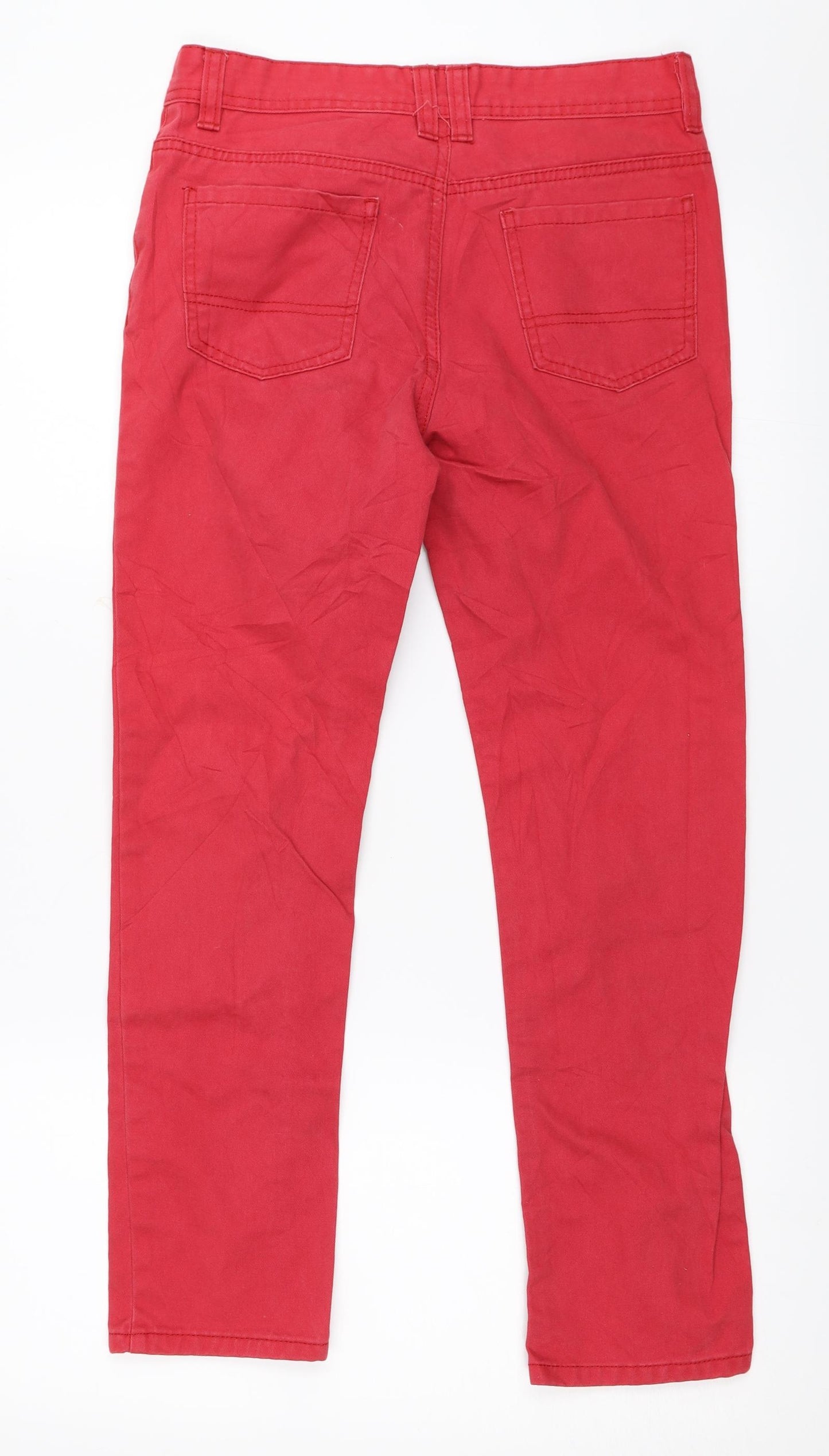 Primark Boys Red  Denim Straight Jeans Size 11-12 Years