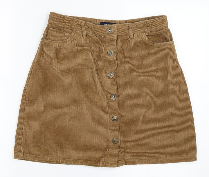 Pieces Womens Beige  Corduroy Mini Skirt Size M