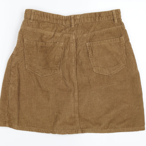 Pieces Womens Beige  Corduroy Mini Skirt Size M