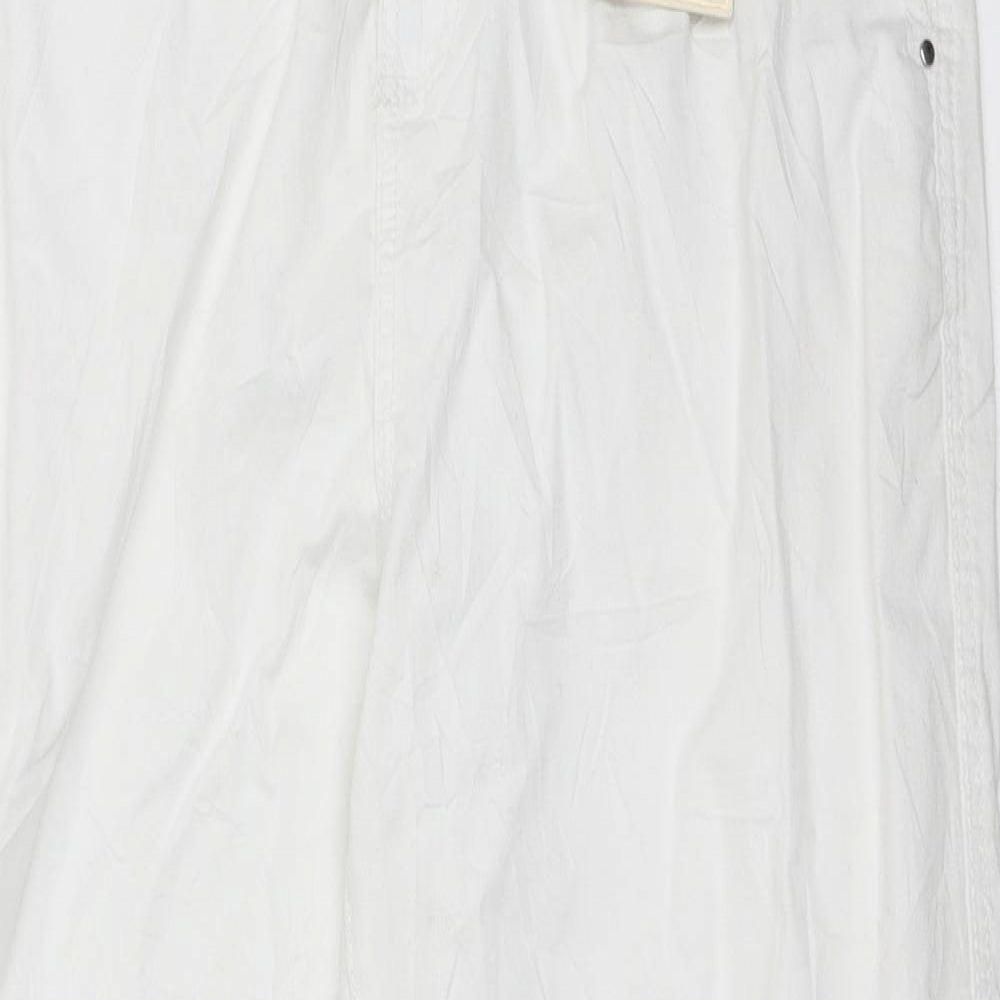 F&F Womens White   Cropped Trousers Size 8 L23 in