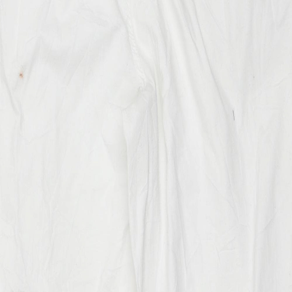 F&F Womens White   Cropped Trousers Size 8 L23 in