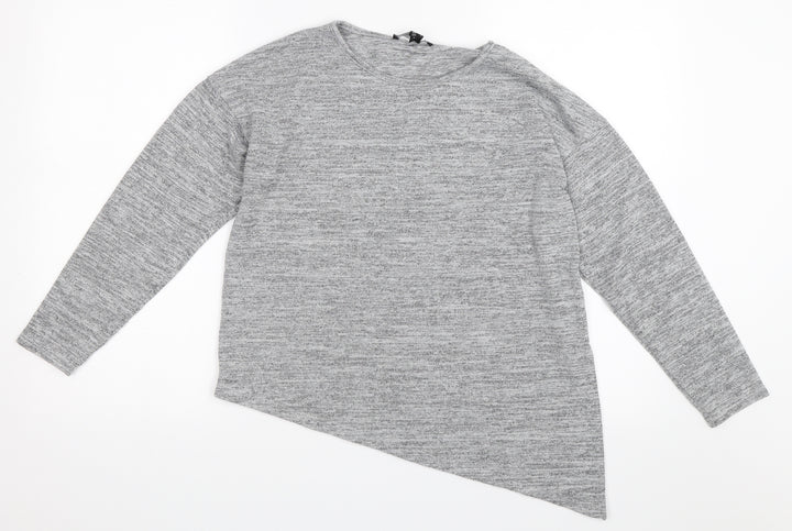 Atmosphere Womens Grey   Pullover Jumper Size 10  - Asymmetric Hem