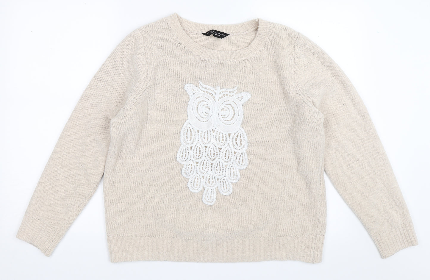 Dorothy Perkins Womens Beige   Pullover Jumper Size 14