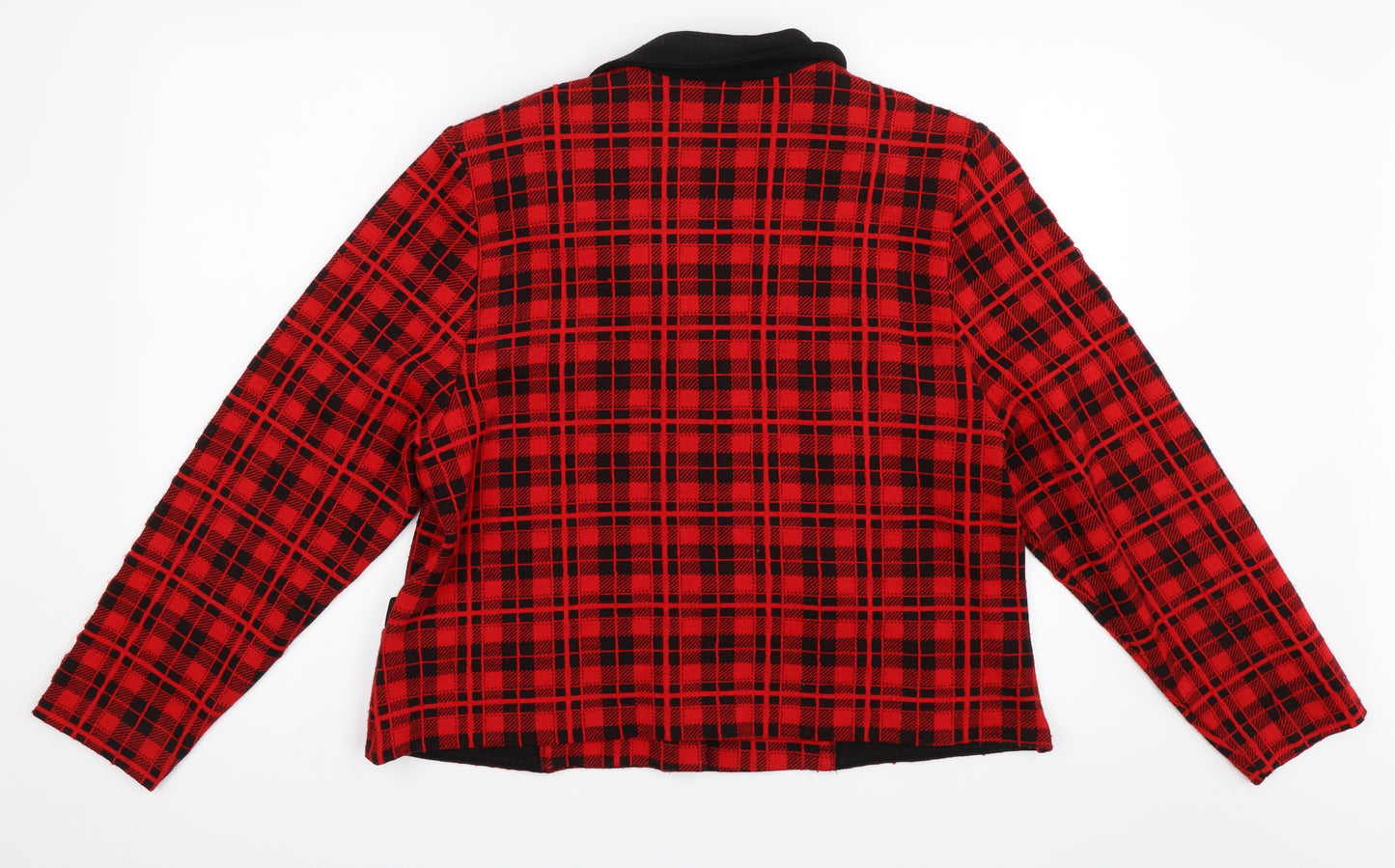Richard Stump Womens Red Check  Jacket Blazer Size 18