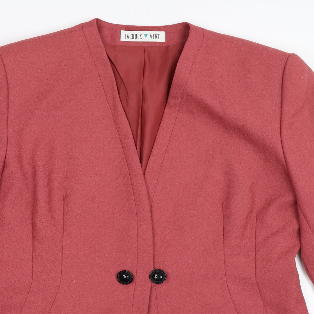 Jacques Vert Womens Pink   Jacket Blazer Size 14