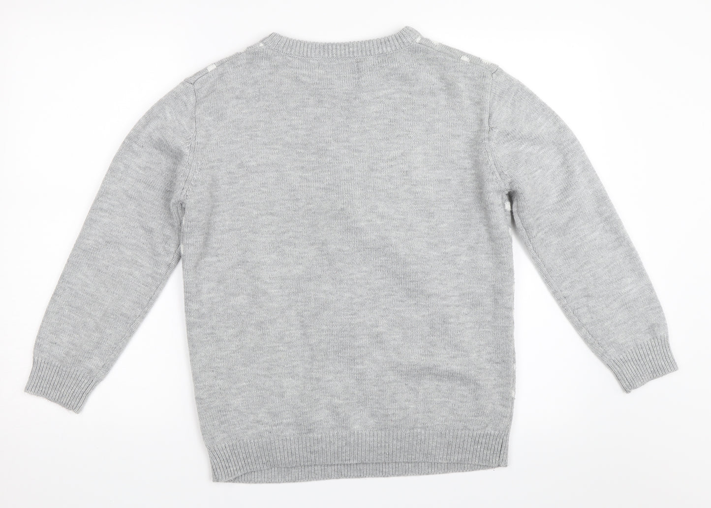 Primark Womens Grey   Pullover Jumper Size S  - polar bear christmas