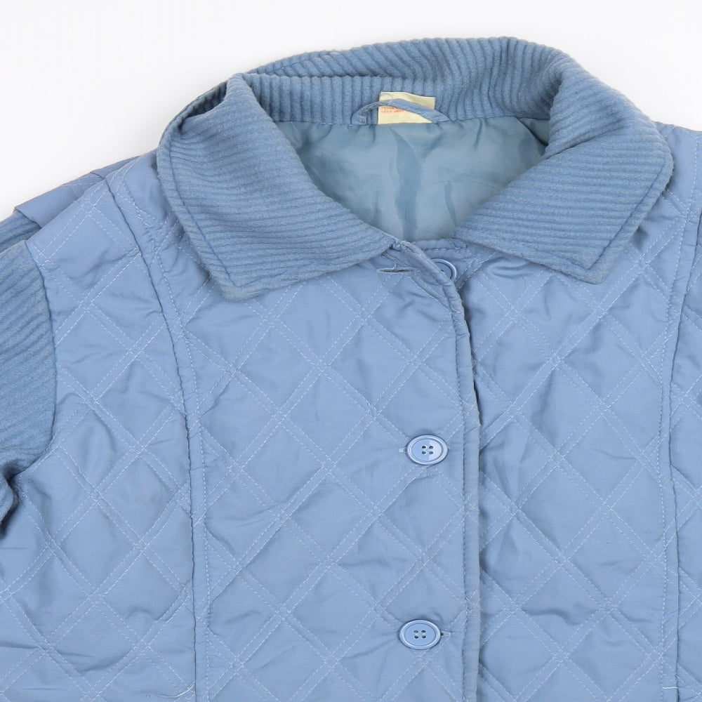 Gabriella Vicenga Womens Blue   Quilted Coat Size 14