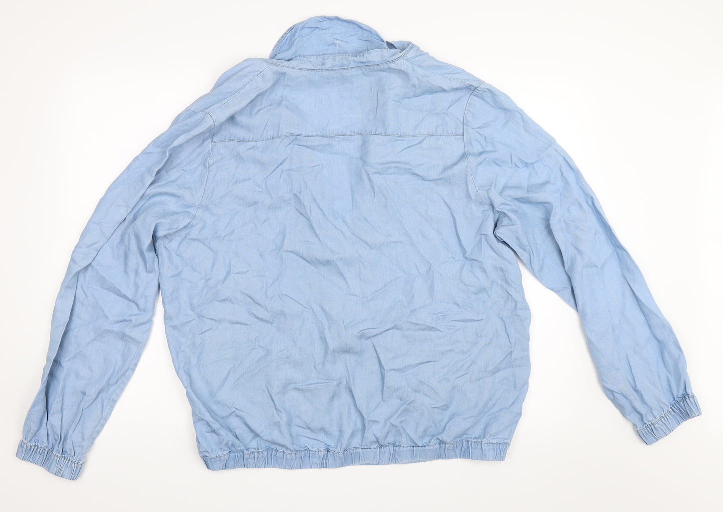 Cotton Traders Womens Blue  Denim Bomber Jacket Coat Size 18