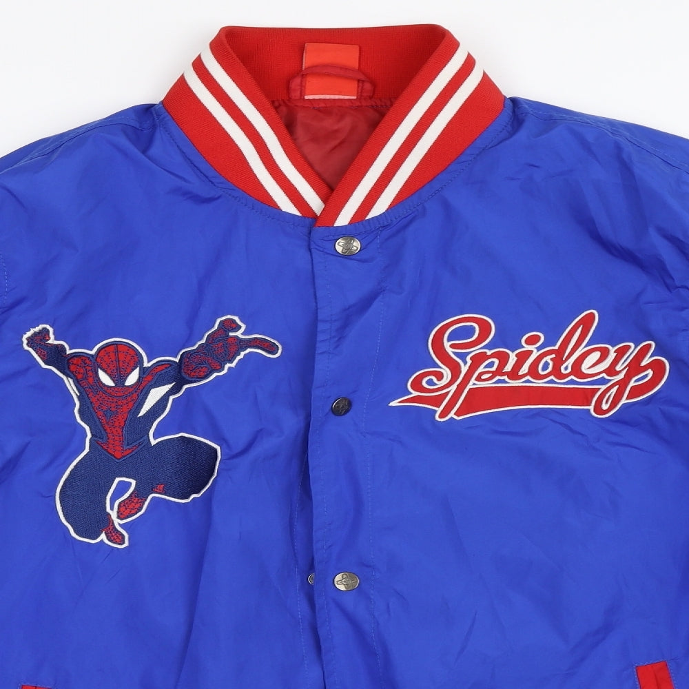 Addict Mens Blue   Varsity Jacket Coat Size XL  - Spiderman Marvel