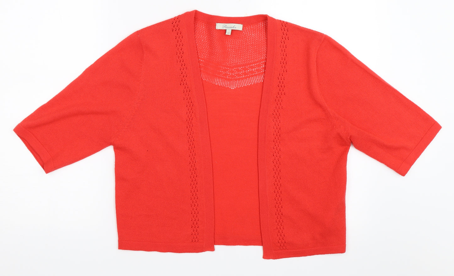 Peacocks Womens Red   Cardigan Jumper Size 14