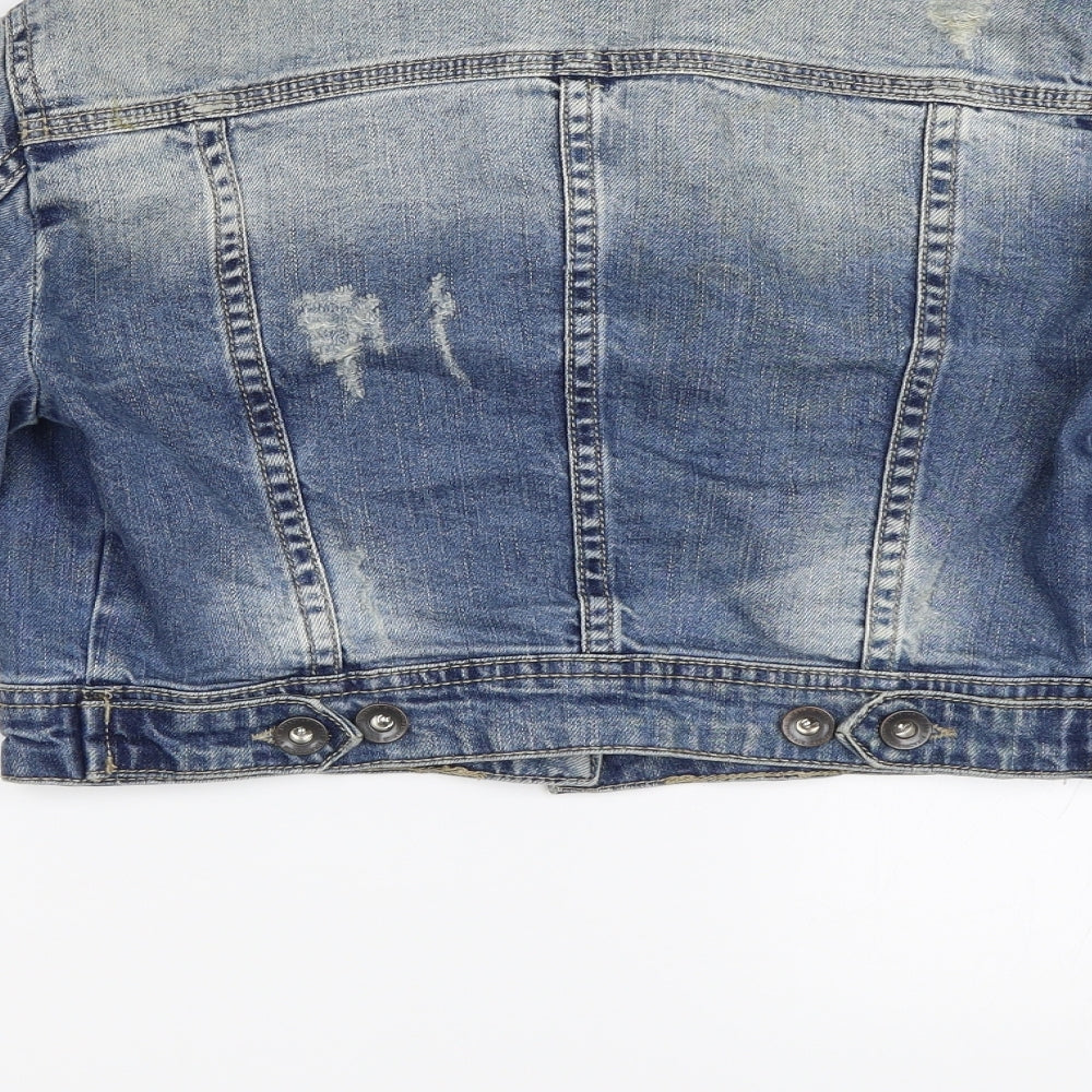 Stradivarius Womens Blue  Denim Jacket  Size S