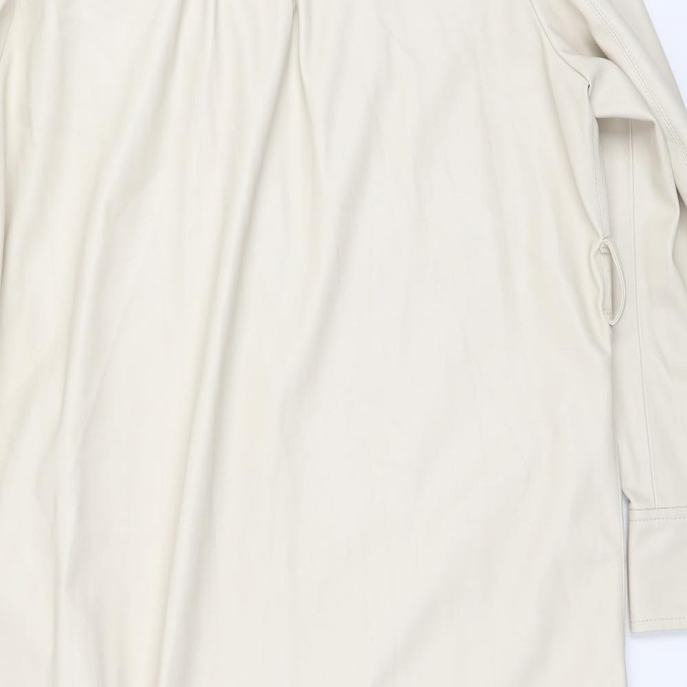 Zara Womens Beige   Overcoat Coat Size L