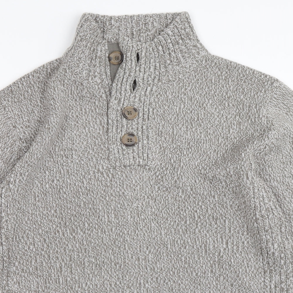 TU Mens Grey   Henley Jumper Size S