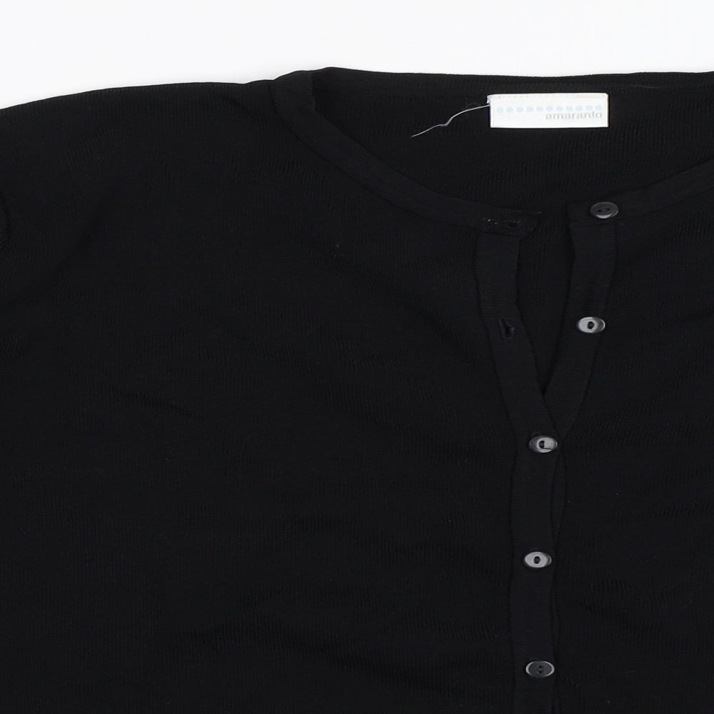 AMARANTO Womens Black   Cardigan Jumper Size 18