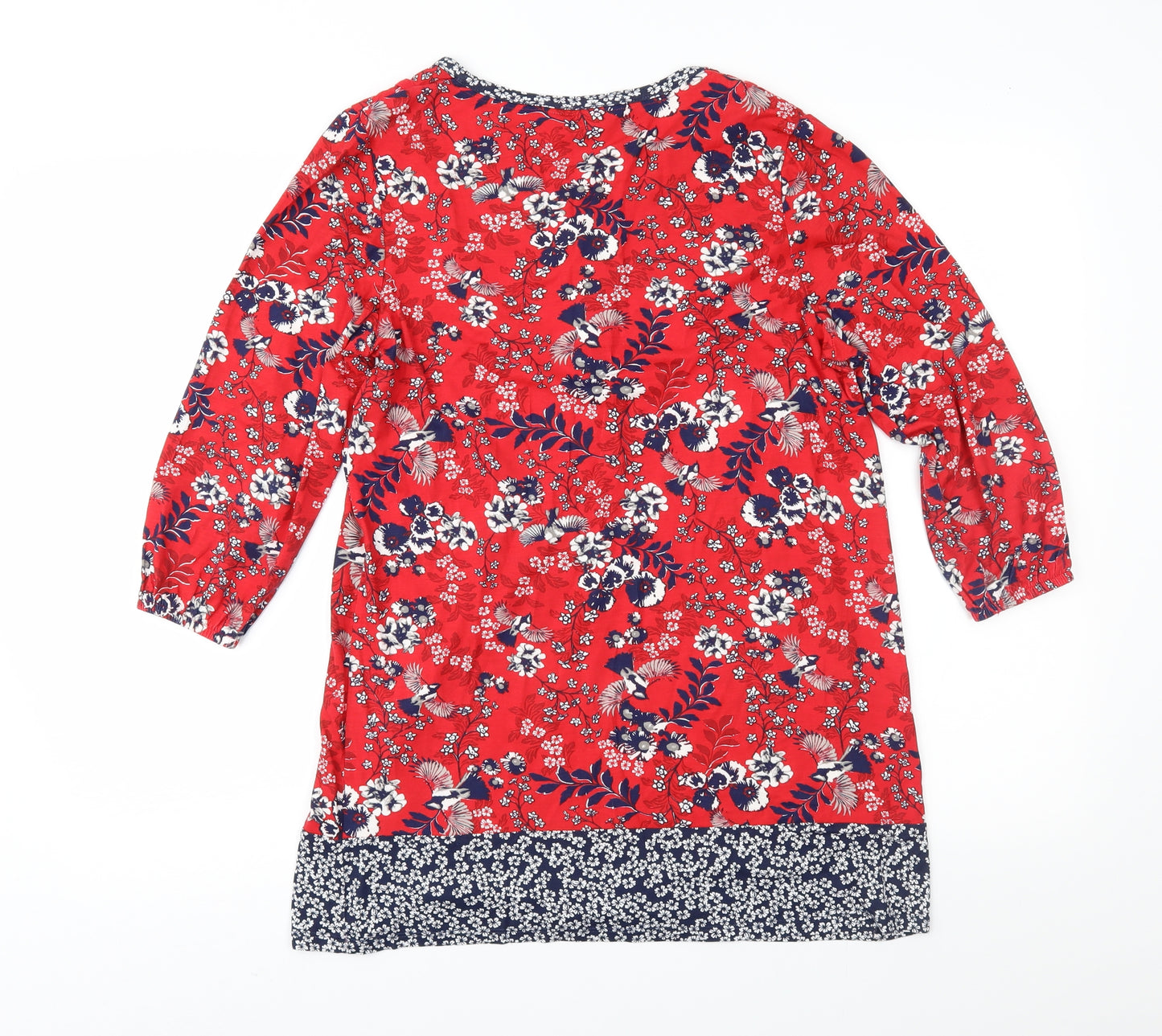 M&Co Womens Red Floral  Shift  Size 10