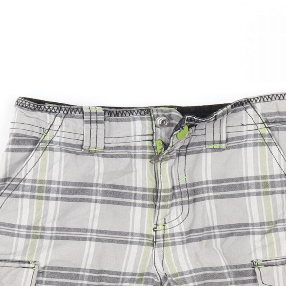 WonderKids Boys Grey Check  Cargo Shorts Size 2 Years