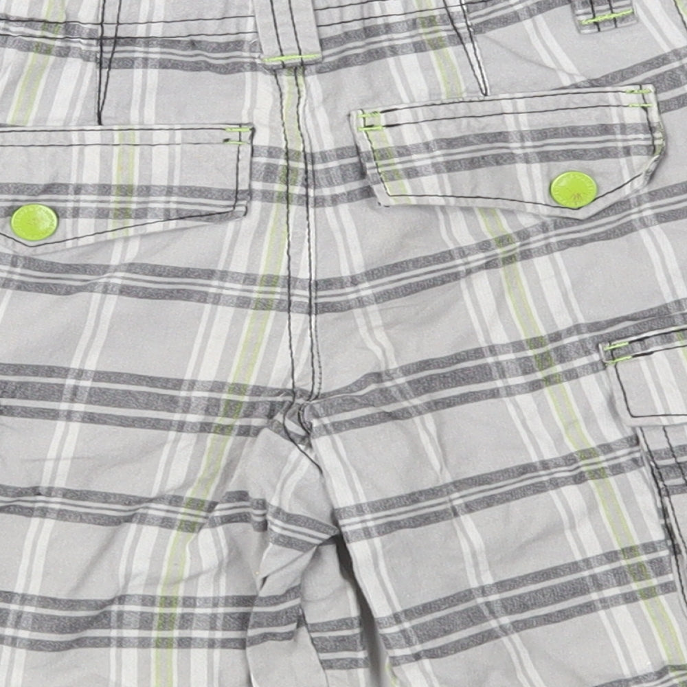 WonderKids Boys Grey Check  Cargo Shorts Size 2 Years