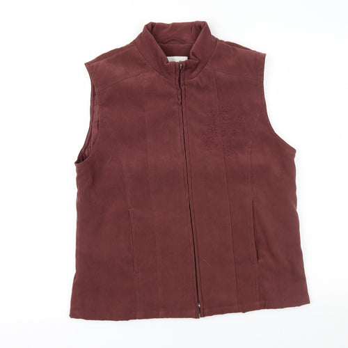 EWM Womens Brown   Gilet Waistcoat Size S