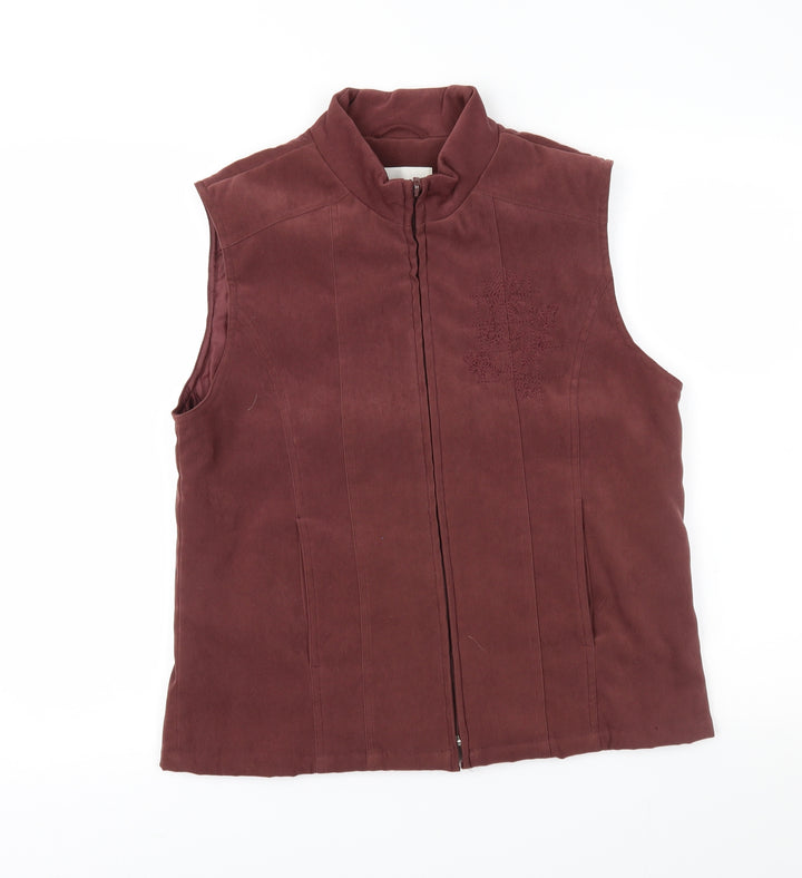 EWM Womens Brown Gilet Waistcoat Size S