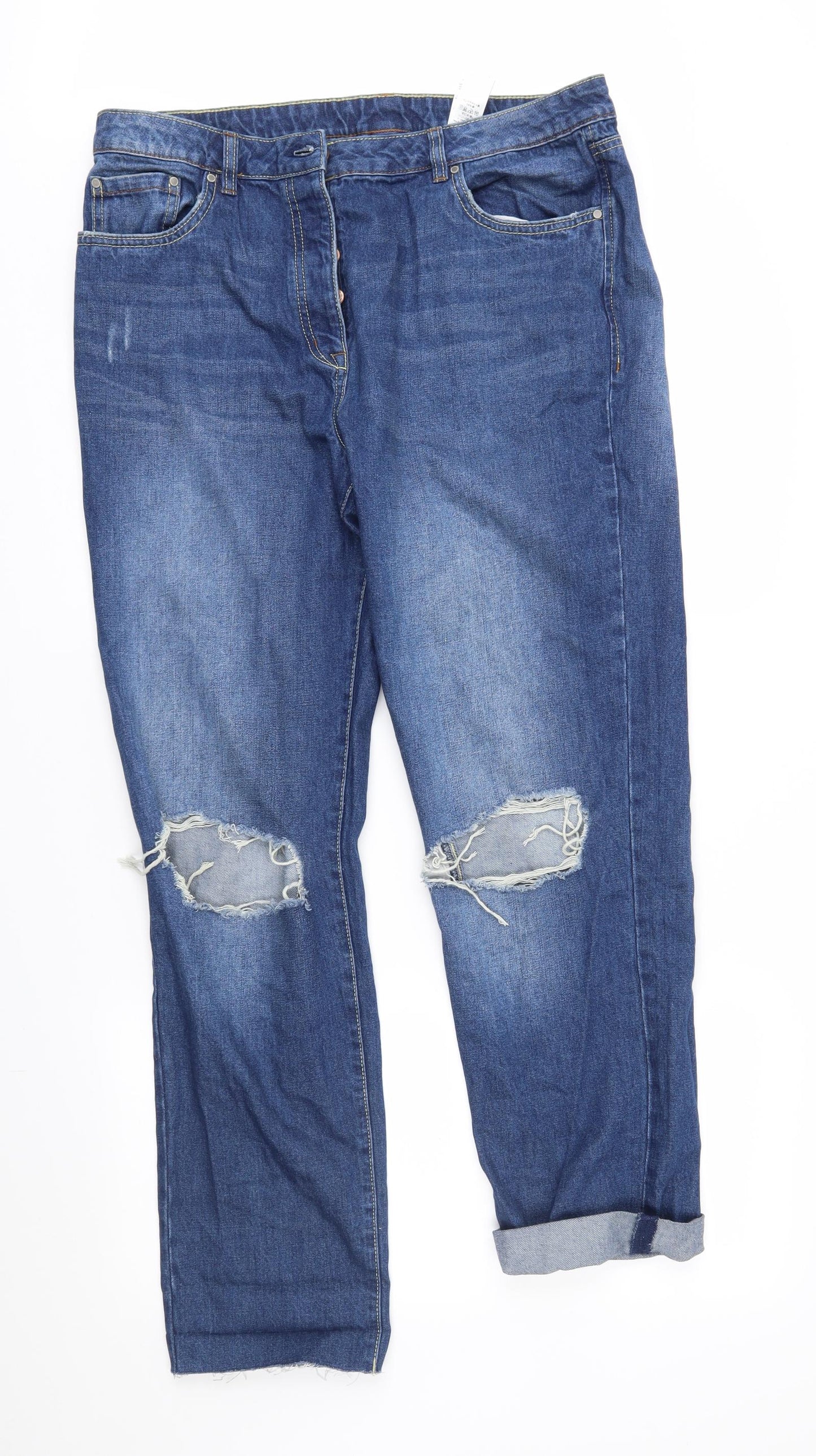 NEXT Womens Blue  Denim Straight Jeans Size 12 L31 in