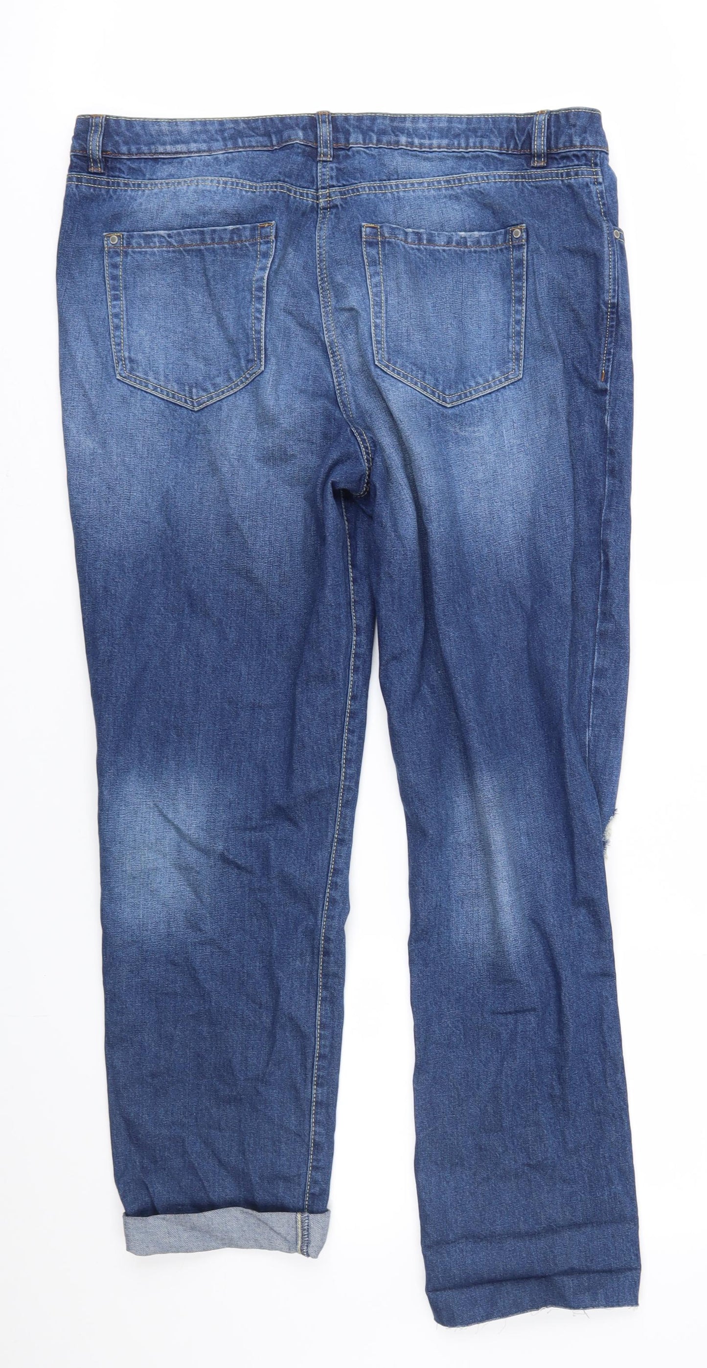 NEXT Womens Blue  Denim Straight Jeans Size 12 L31 in