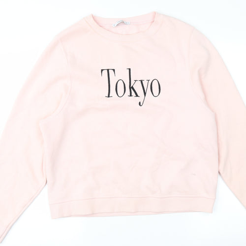 Mango Womens Pink   Pullover Sweatshirt Size S
