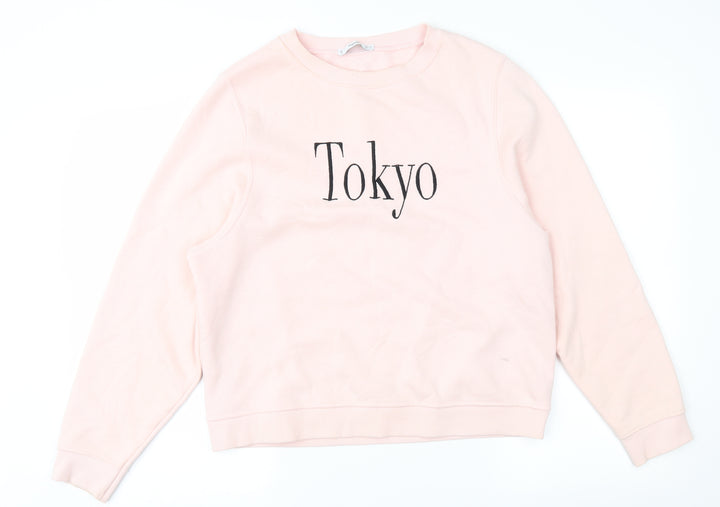 Mango Womens Pink   Pullover Sweatshirt Size S