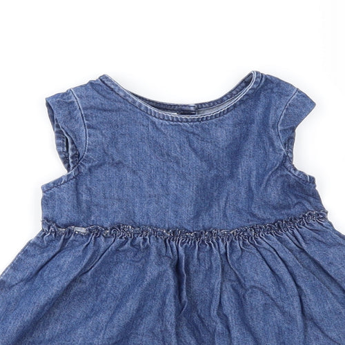 NEXT Girls Blue  Denim Fit & Flare  Size 0-3 Months