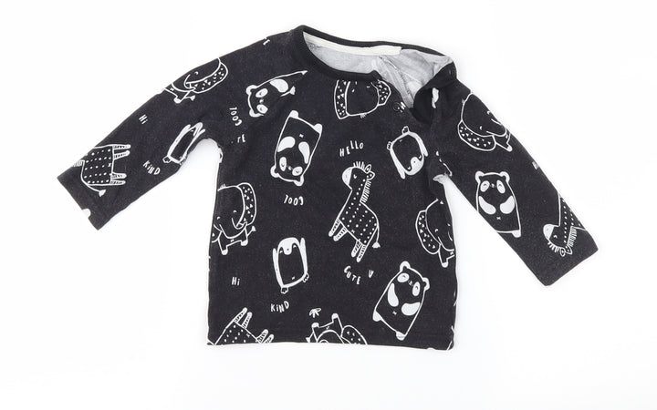 George Baby Grey Geometric Basic T-Shirt Size 3-6 Months