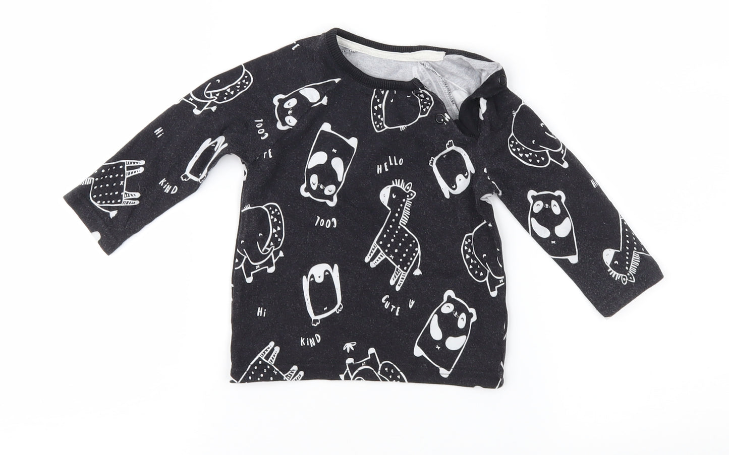 George Baby Grey Geometric  Basic T-Shirt Size 3-6 Months