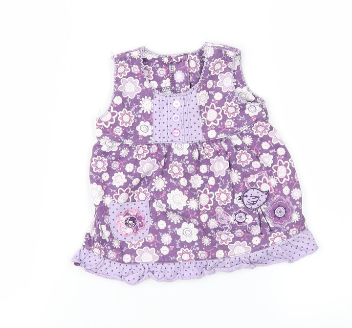 Matalan Girls Purple Floral Fit & Flare Size 3-6 Months