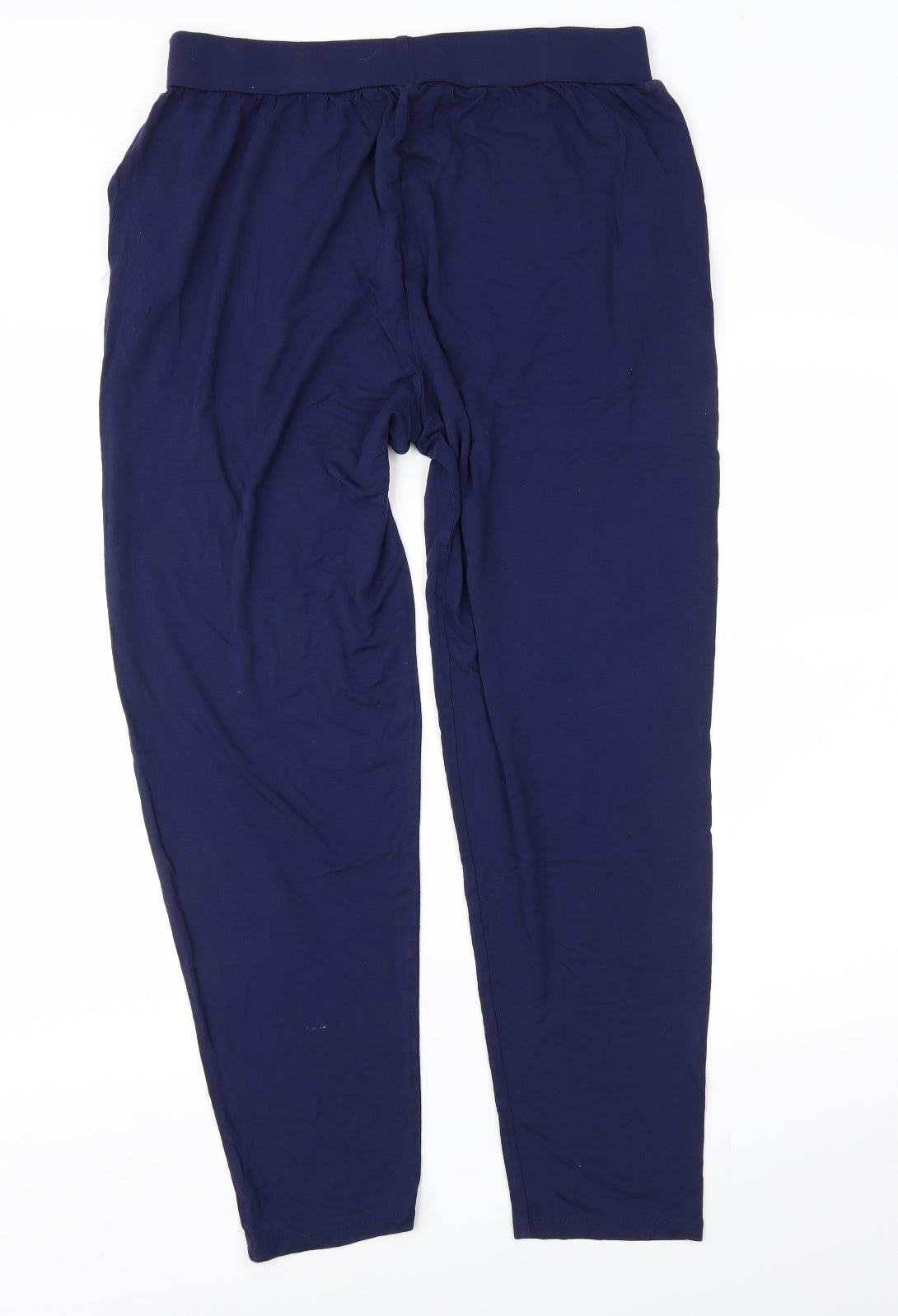 M&Co Womens Blue  Jersey Trousers  Size 14 L27 in