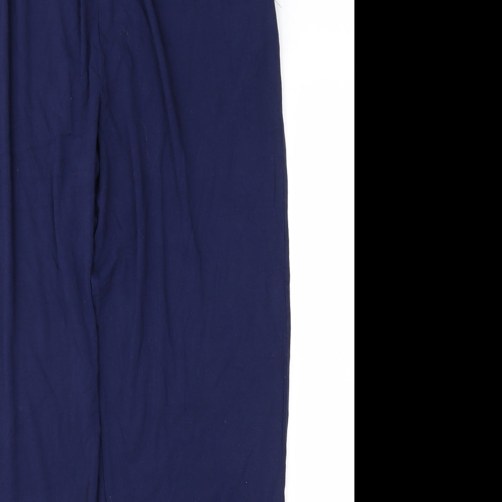 M&Co Womens Blue  Jersey Trousers  Size 14 L27 in