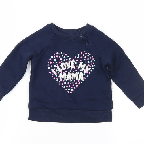 Primark Girls Blue   Pullover Casual Size 6-9 Months
