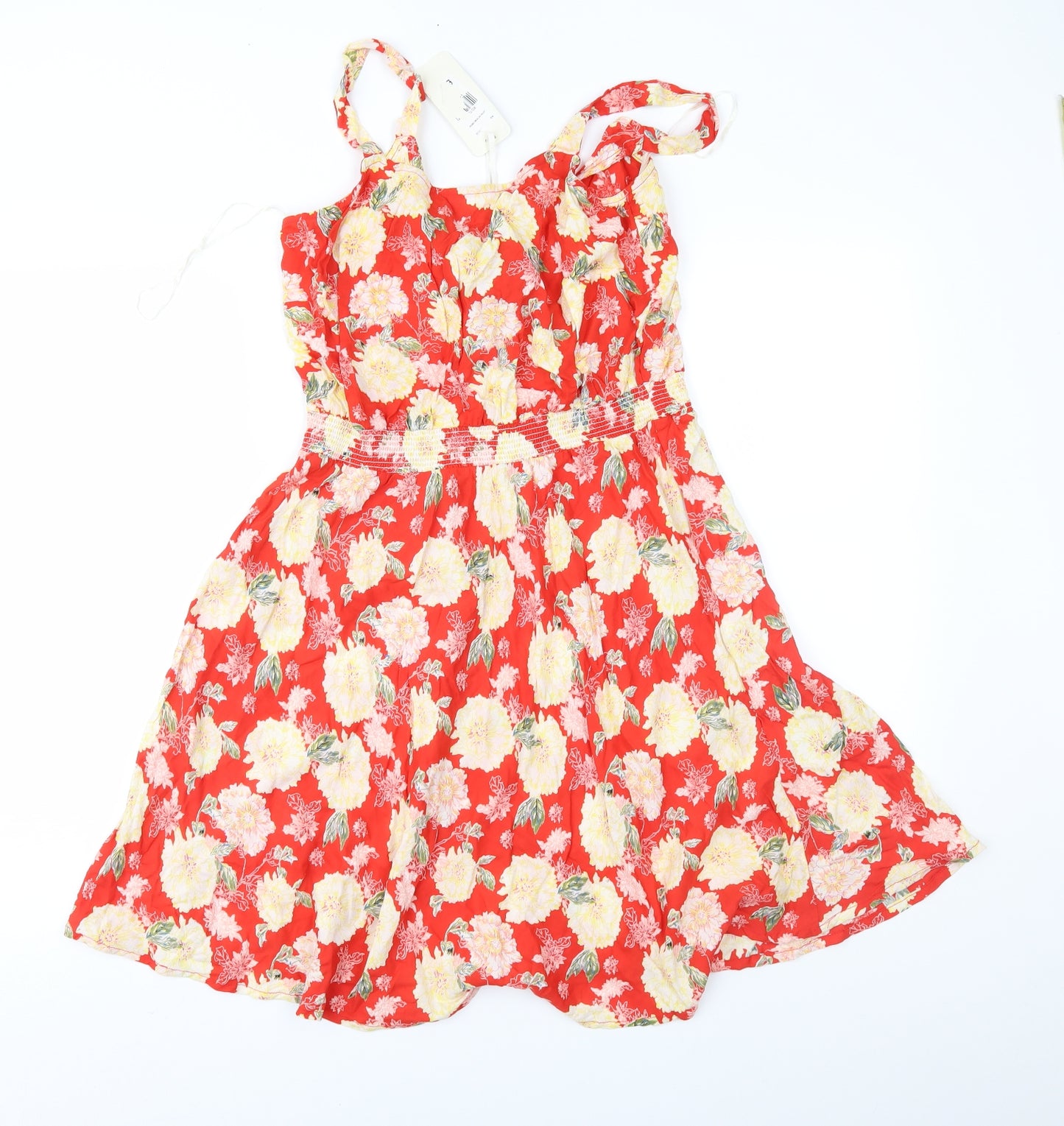 Lottie Womens Red Floral  Fit & Flare  Size 10