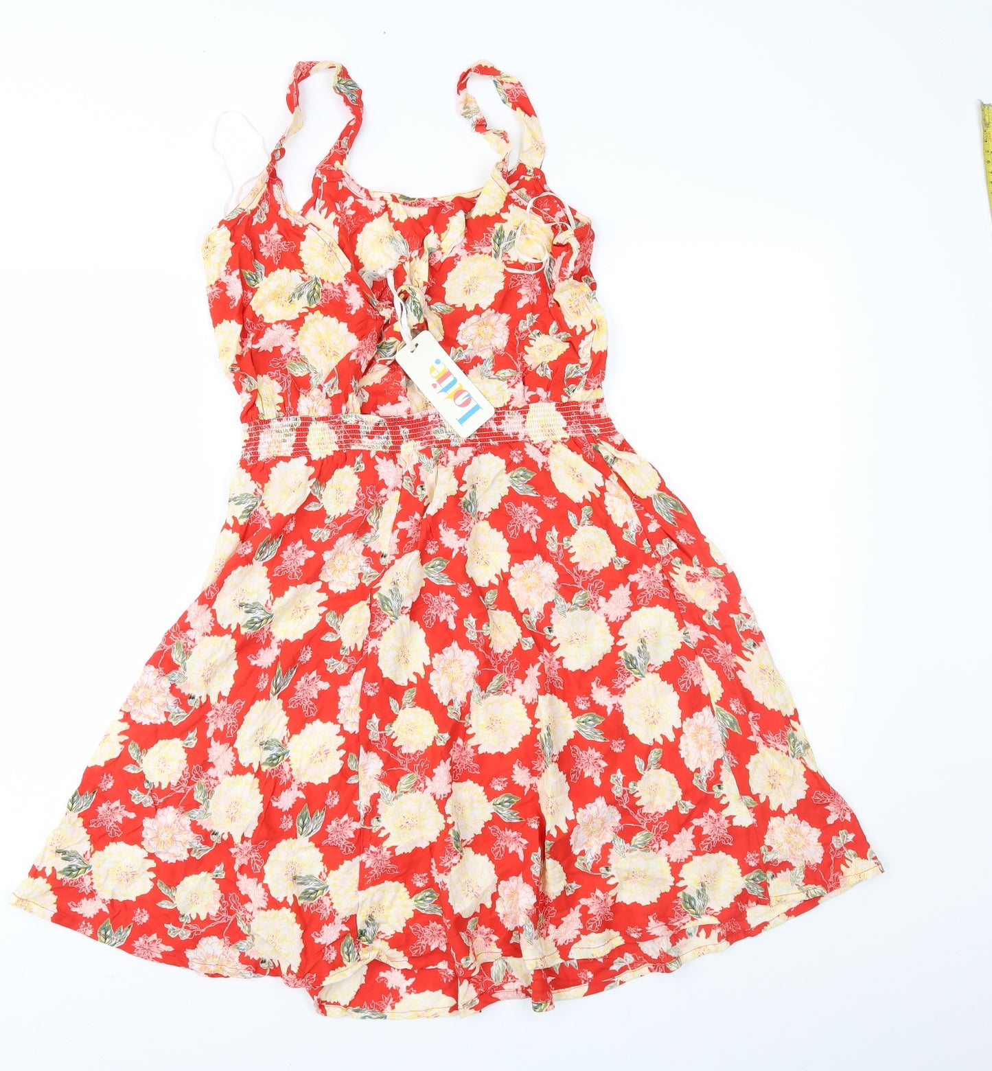 Lottie Womens Red Floral  Fit & Flare  Size 10