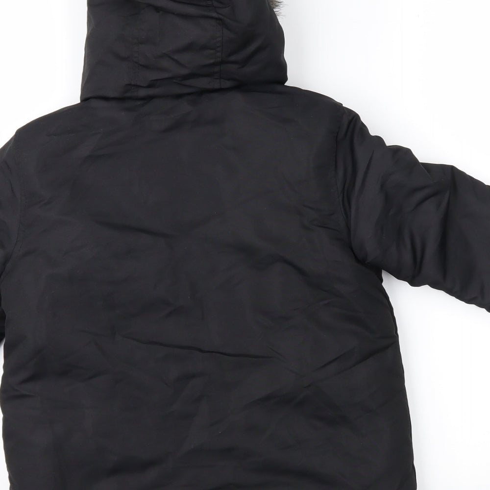 Primark Boys Black   Parka Coat Size 4-5 Years