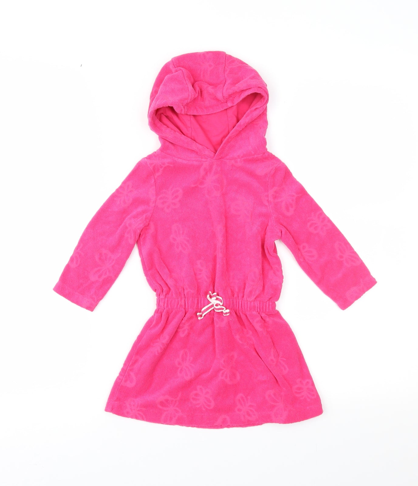 Nutmeg Girls Pink Geometric Terry Jacket  Size 12-18 Months