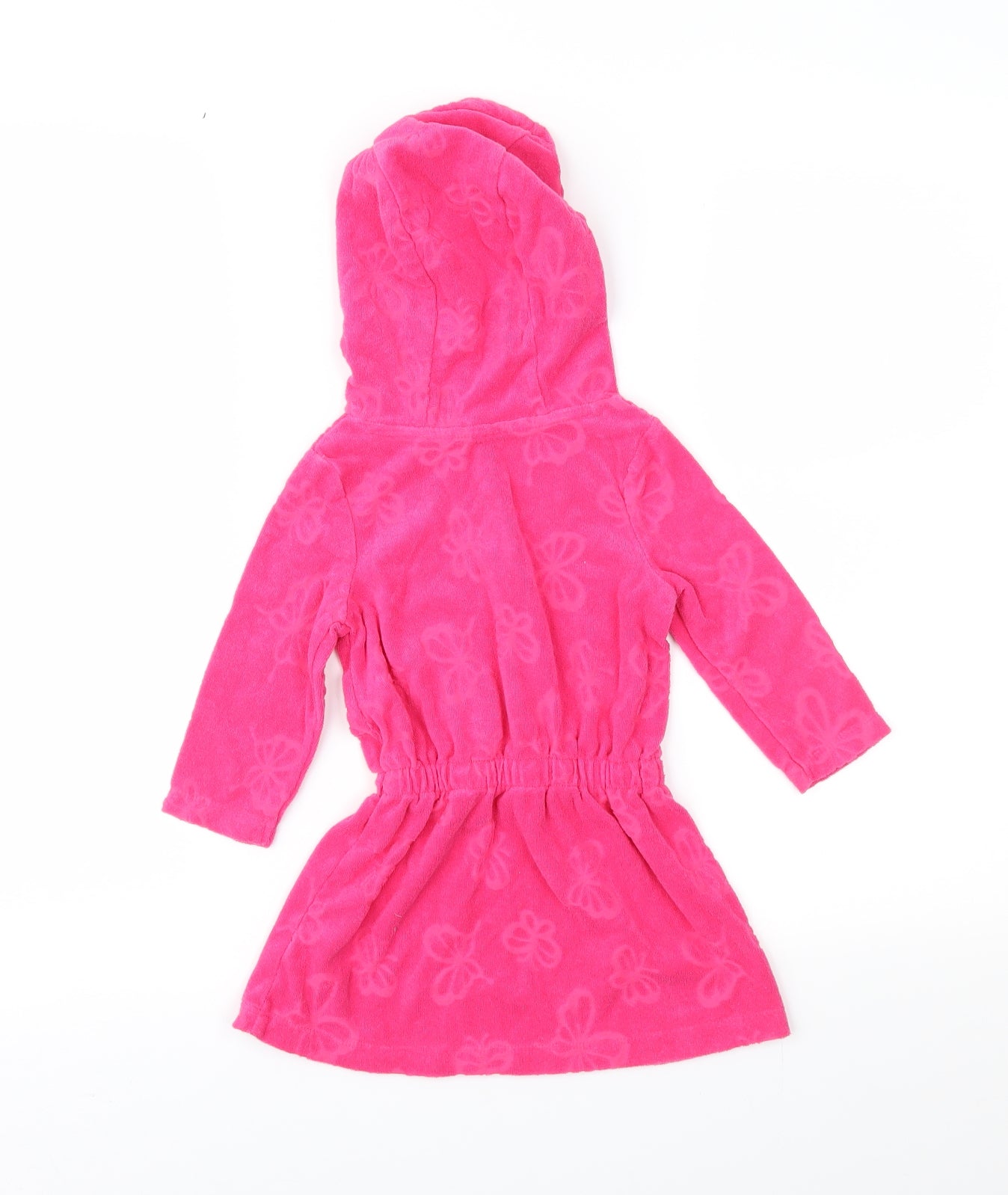 Nutmeg Girls Pink Geometric Terry Jacket  Size 12-18 Months