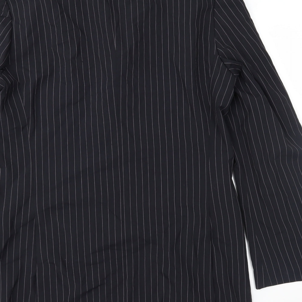 HUGO BOSS Mens Blue Striped  Jacket Suit Jacket Size 42