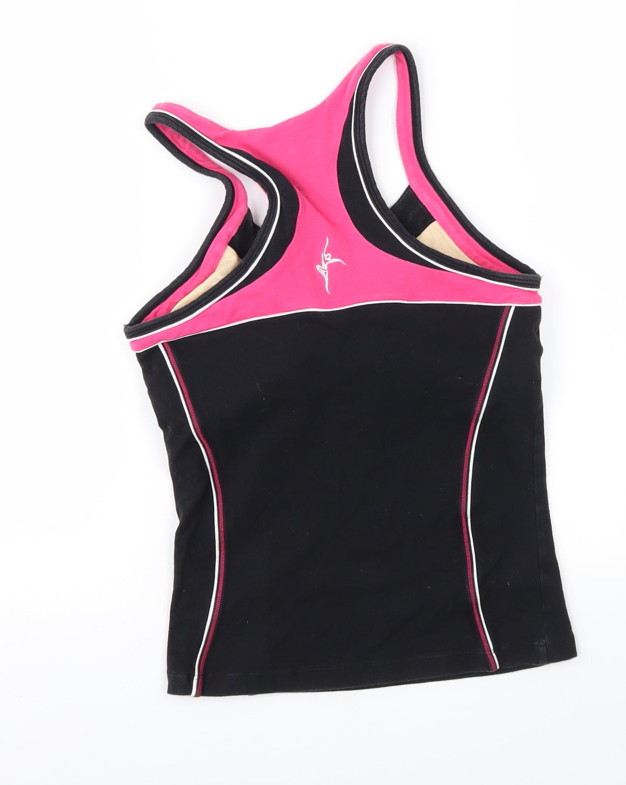 Cherilon Womens Black Colourblock  Basic Tank Size L