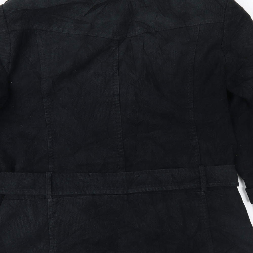 NEXT Womens Black  Corduroy Pea Coat Coat Size 18