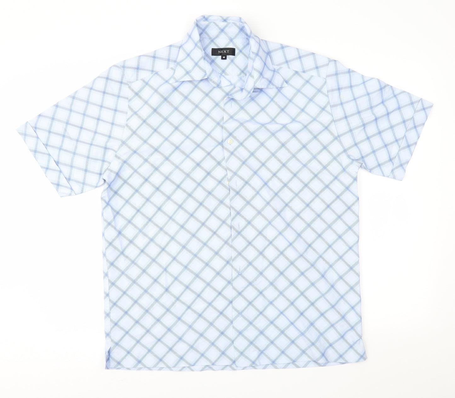 NEXT Mens Blue Geometric   Button-Up Size M