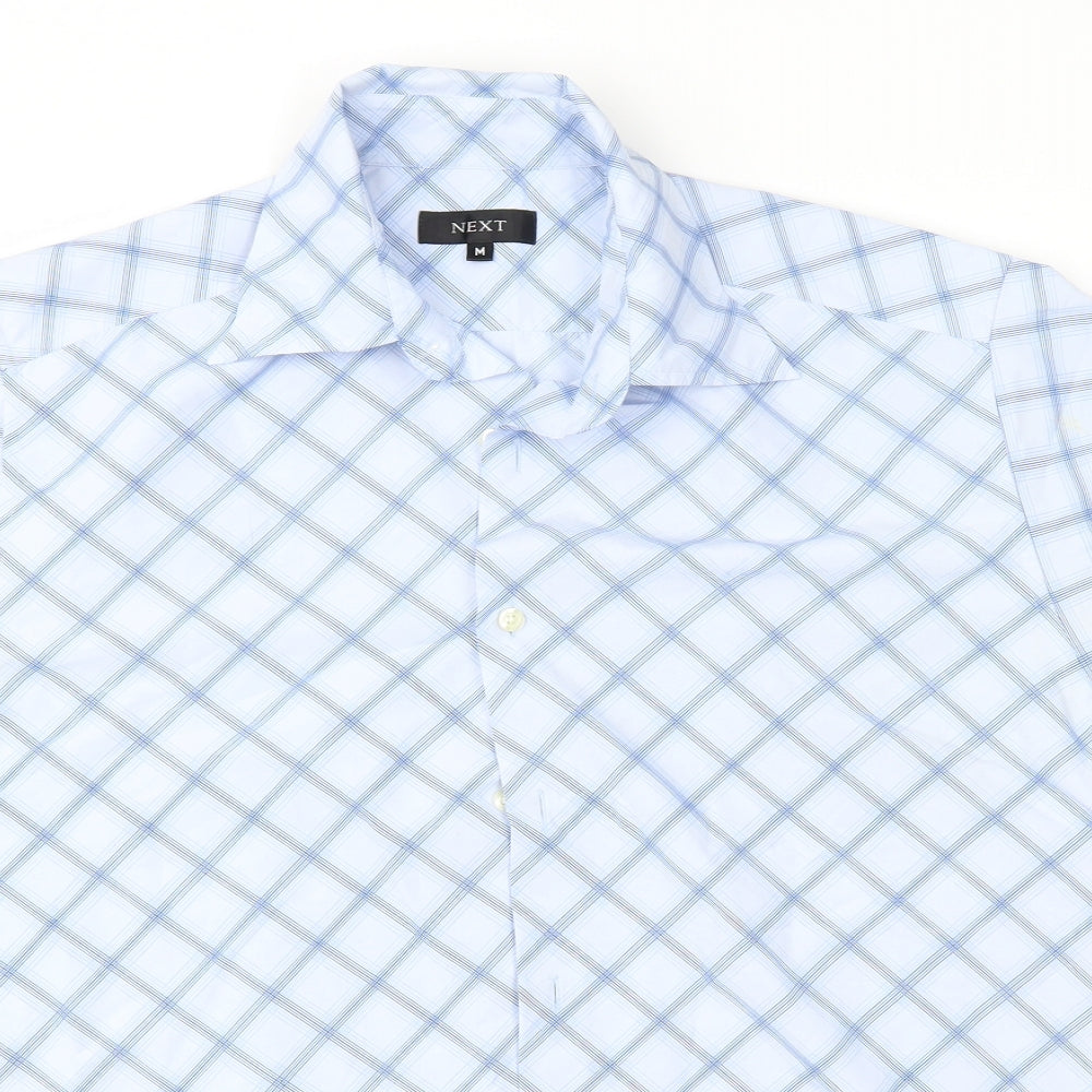 NEXT Mens Blue Geometric   Button-Up Size M