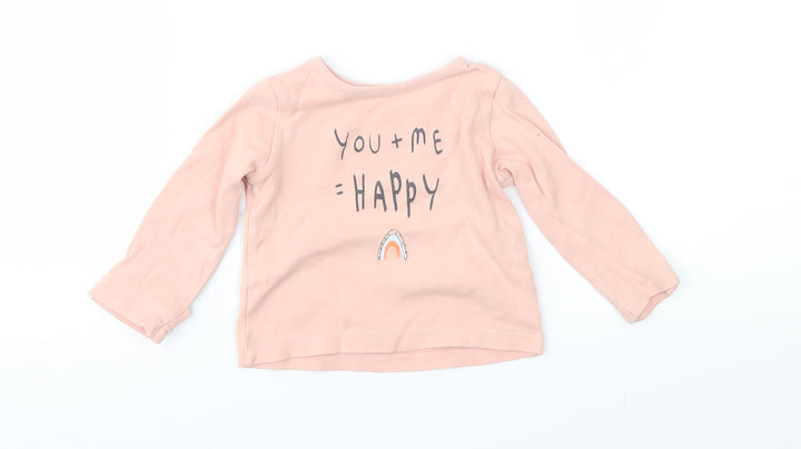 George Girls Pink   Basic T-Shirt Size 6-9 Months