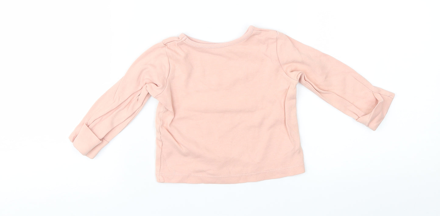 George Girls Pink   Basic T-Shirt Size 6-9 Months