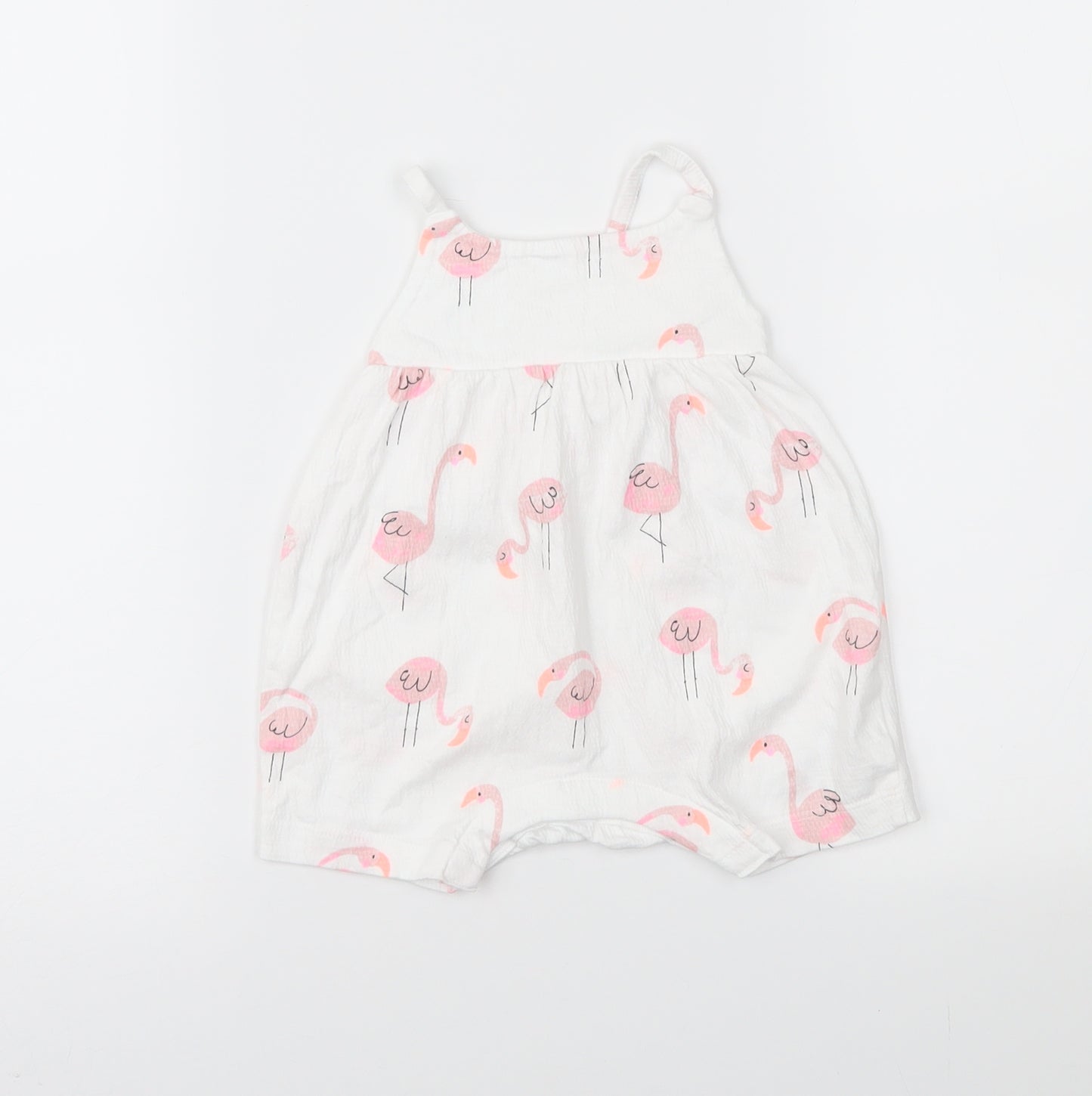 M&Co Baby White Geometric  Romper One-Piece Size 3-6 Months